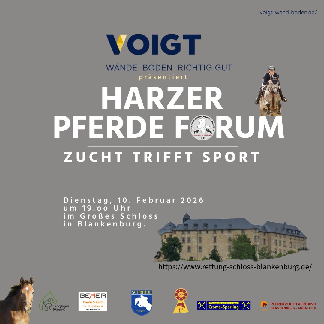 Anmeldung – Harzer Pferdeforum „Zucht trifft Sport“ 2026